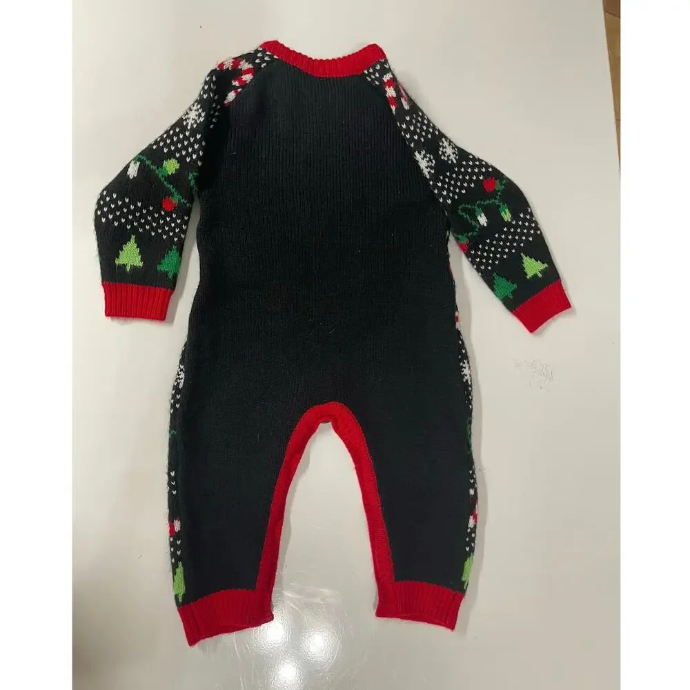 Ugly Christmas‎ sweater Baby Dinosaur onesie 6 Months adorable